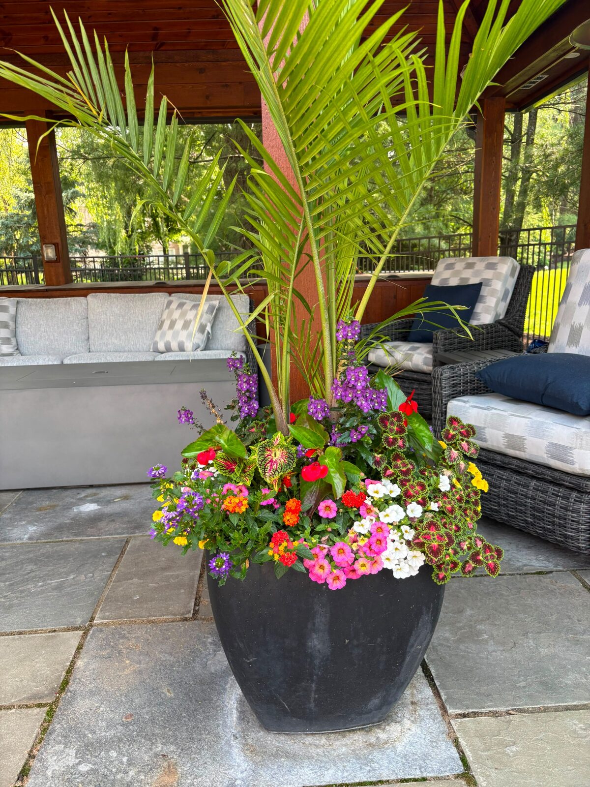 Patio container design by M&J Landscaping