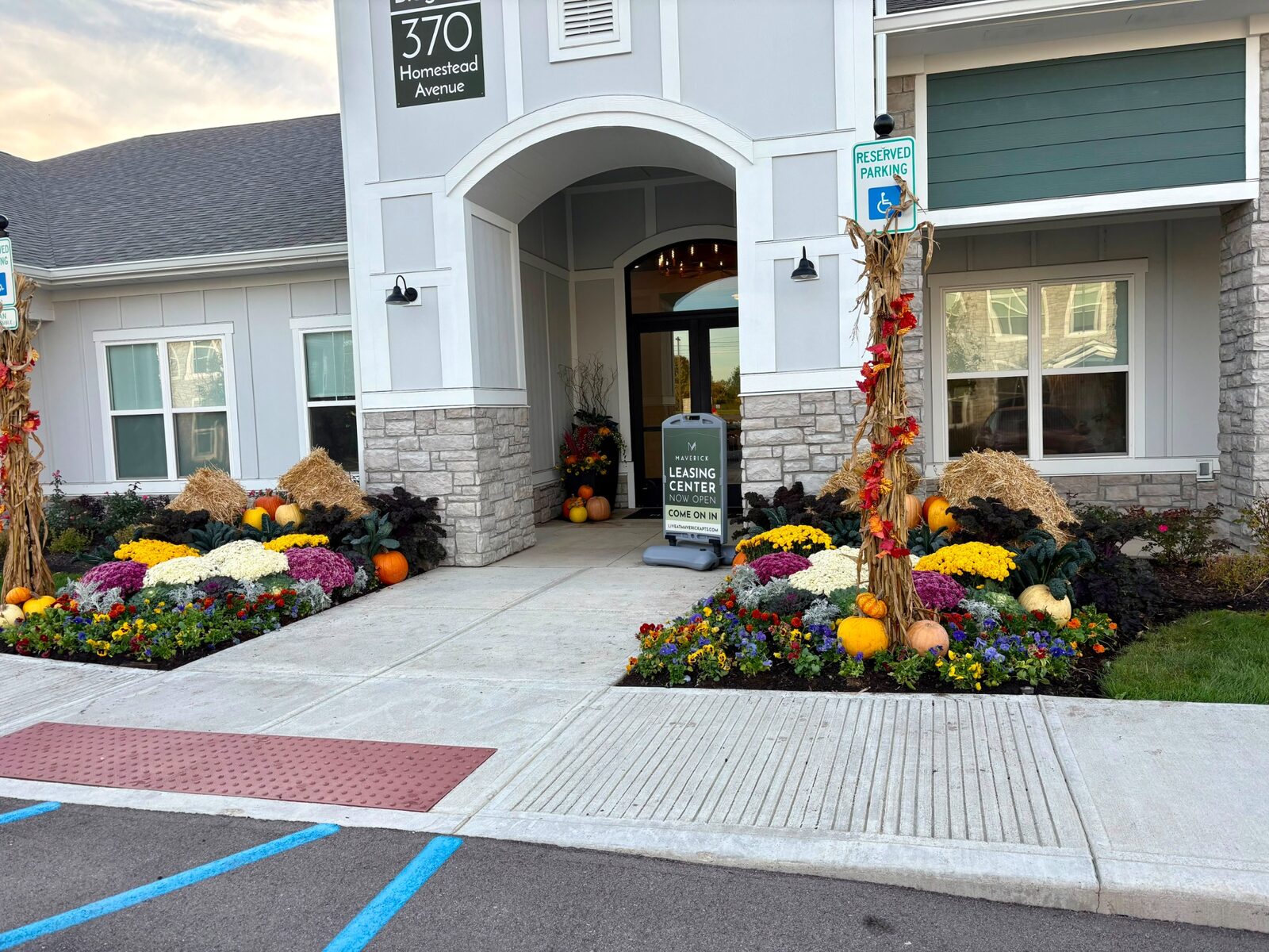 Commercial fall installation by M&J Landscaping