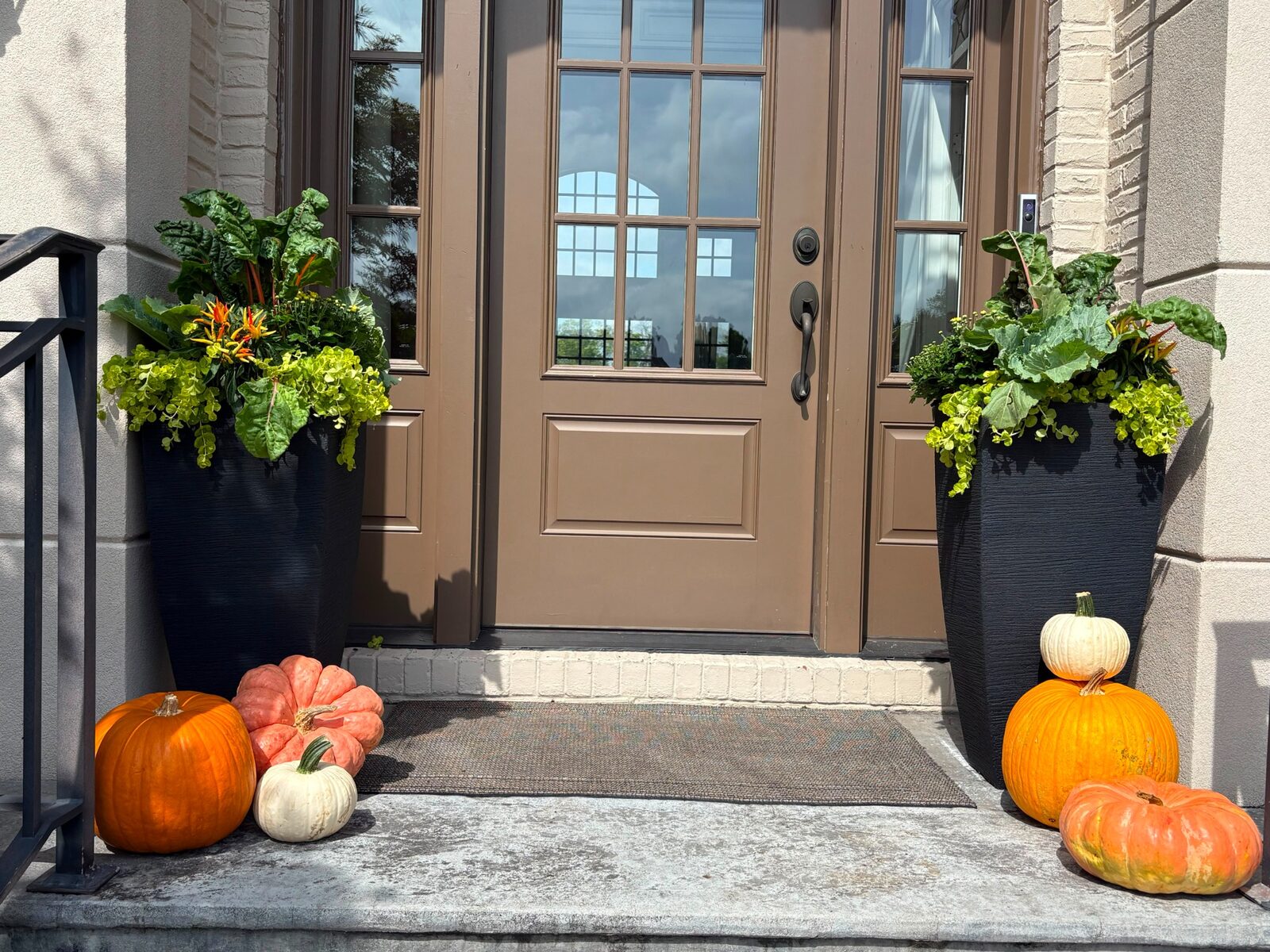 Front-door planters by M&J Landscaping